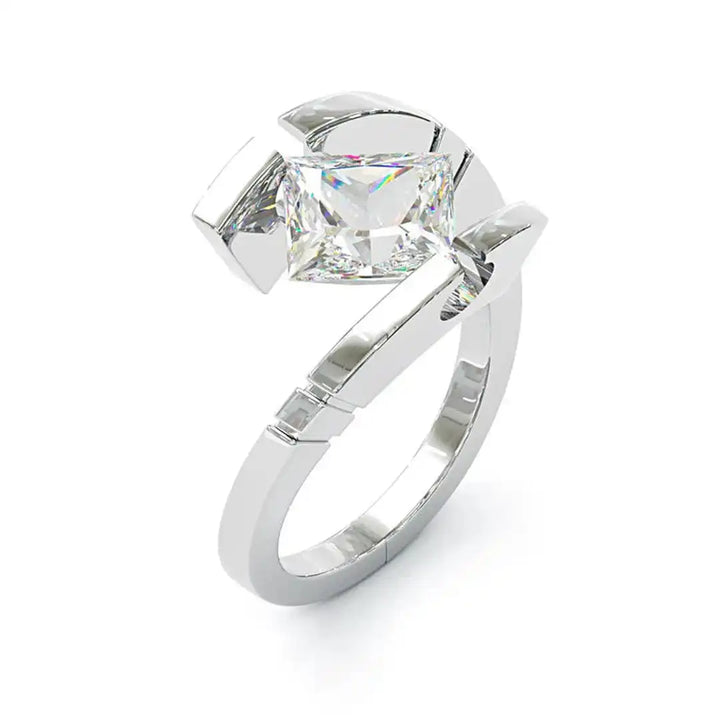 Vintage Zirkonia offener Silberring