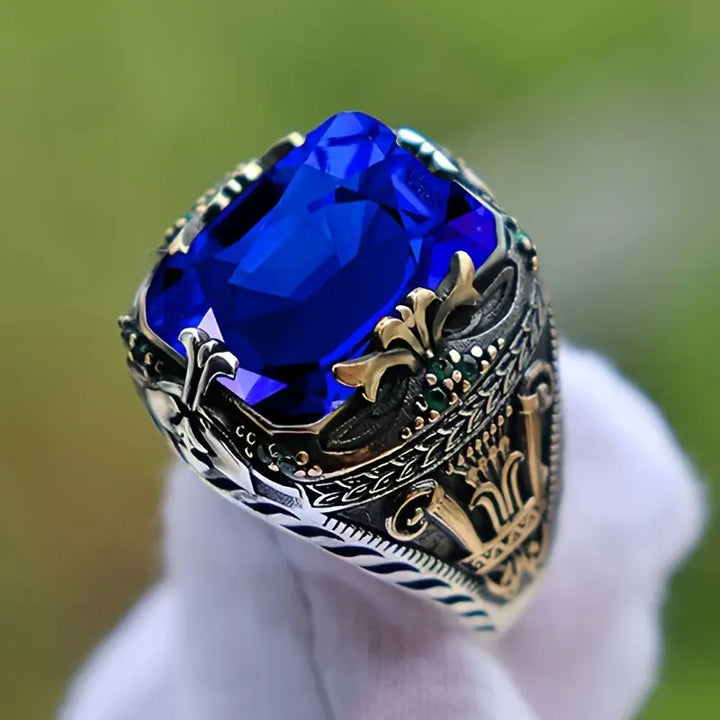 Sapphire Mixed Gold Ring