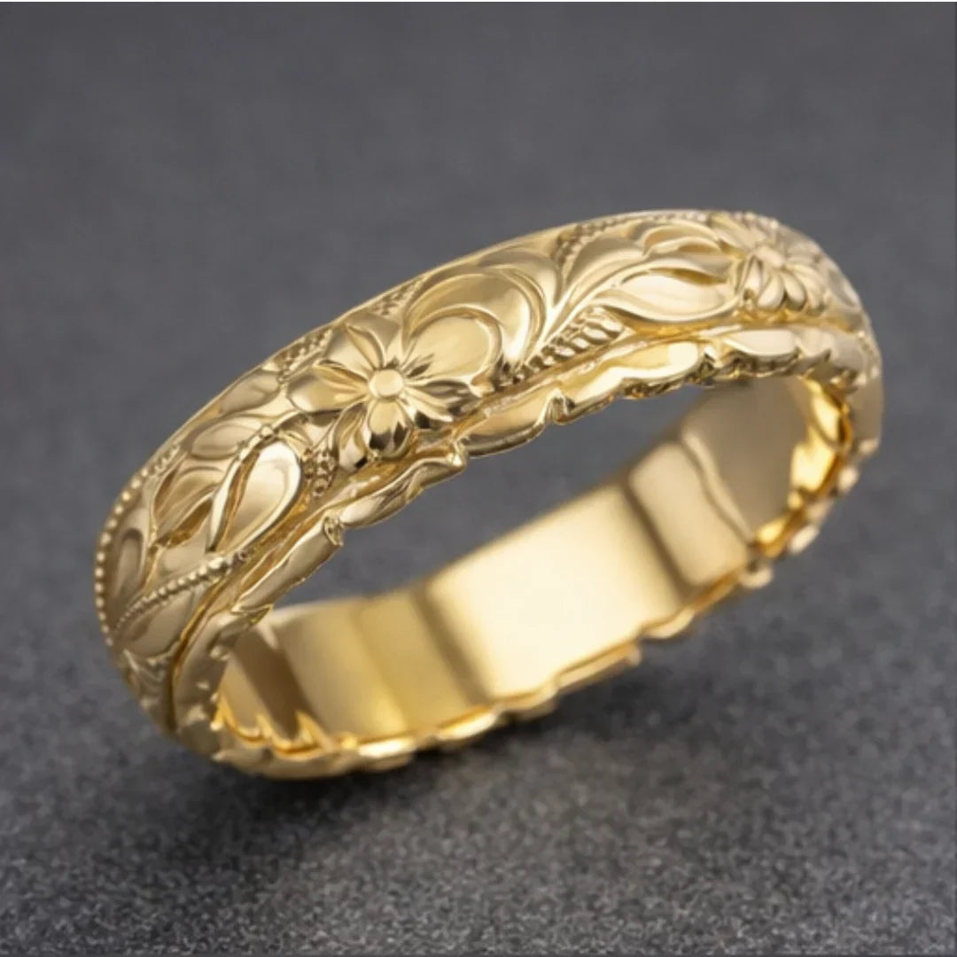 Goldring Unendlichkeit mit Kette