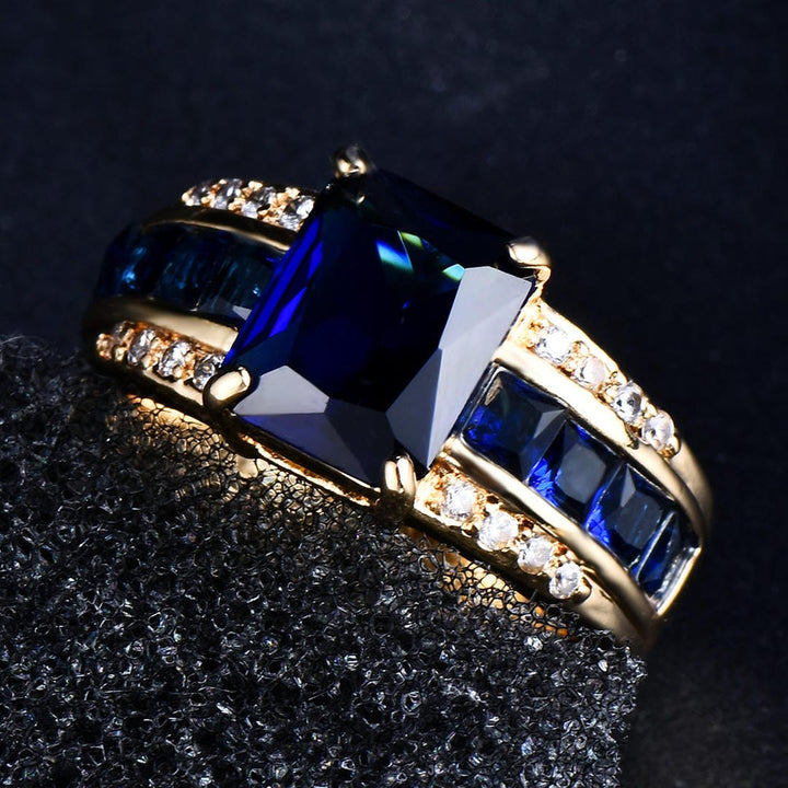 Sapphire Velvet Petal Ring