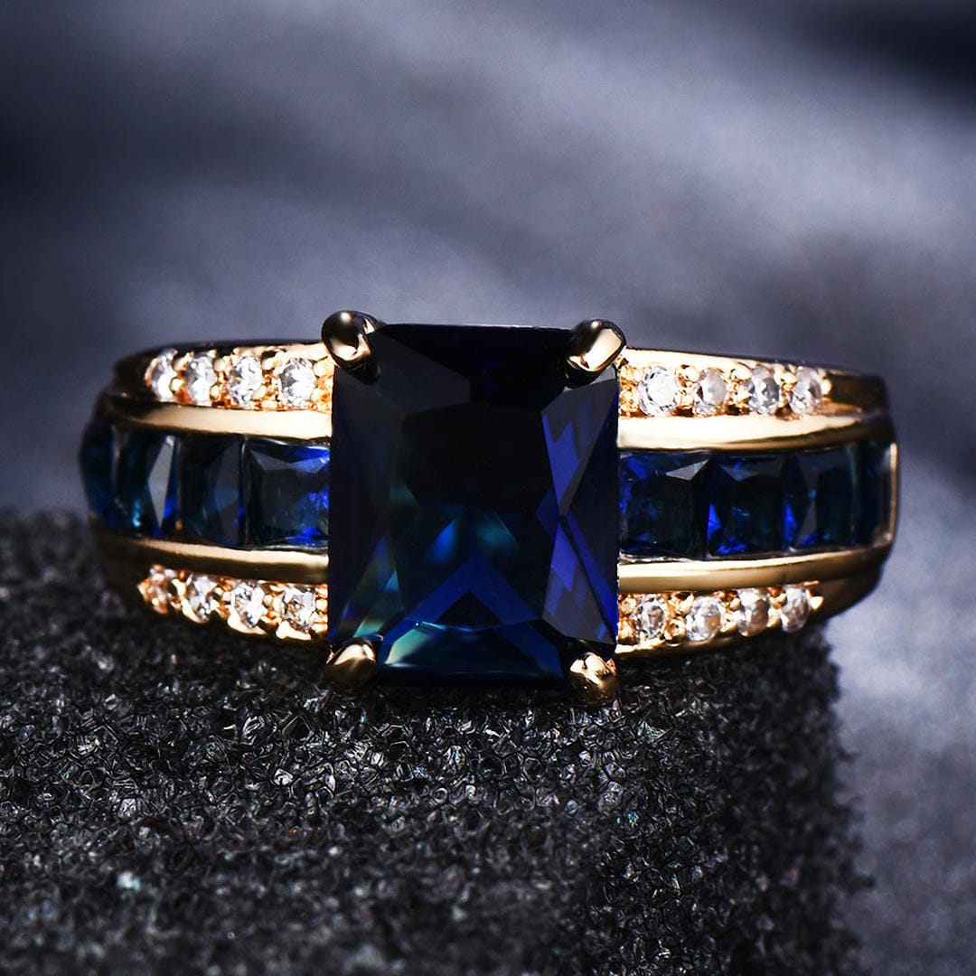 Sapphire Velvet Petal Ring