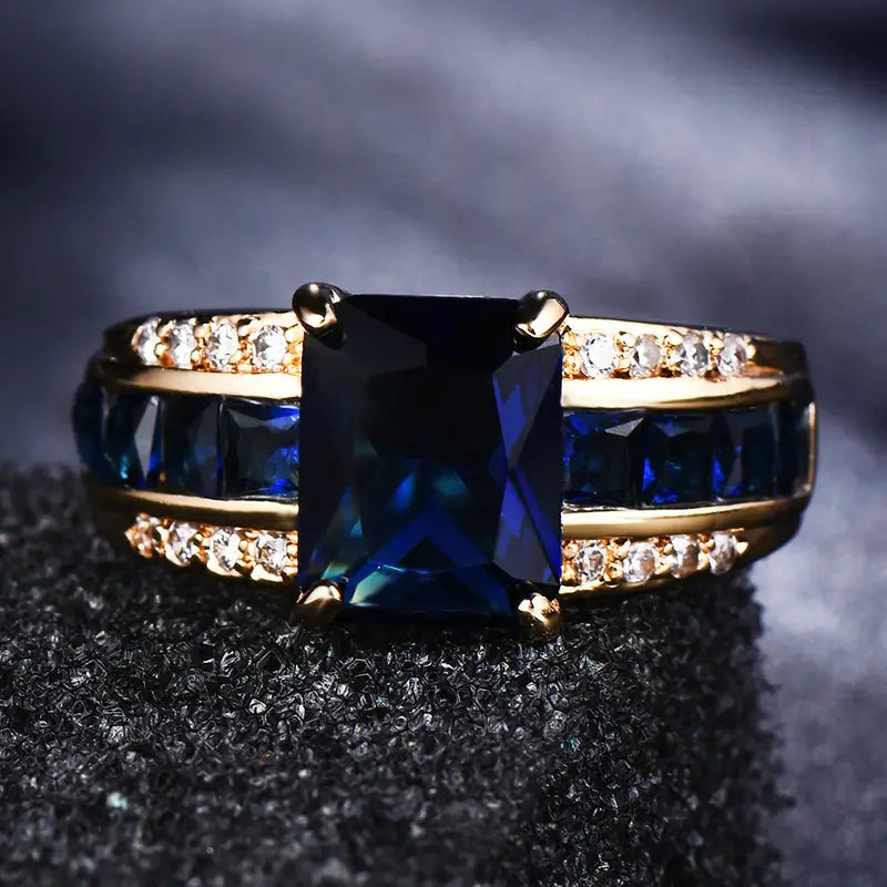 Blue Sapphire Gold Ring