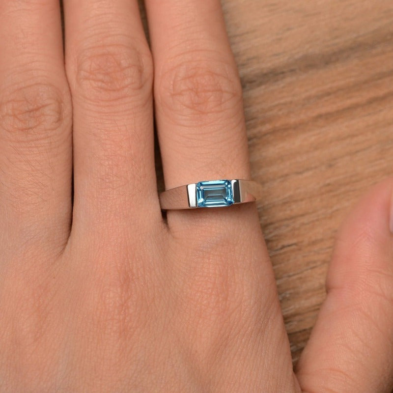 Blauer Juwelen-Statement-Ring