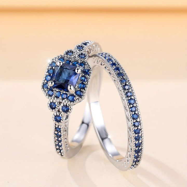 Vionetta Sapphire Mosaic Ring Set
