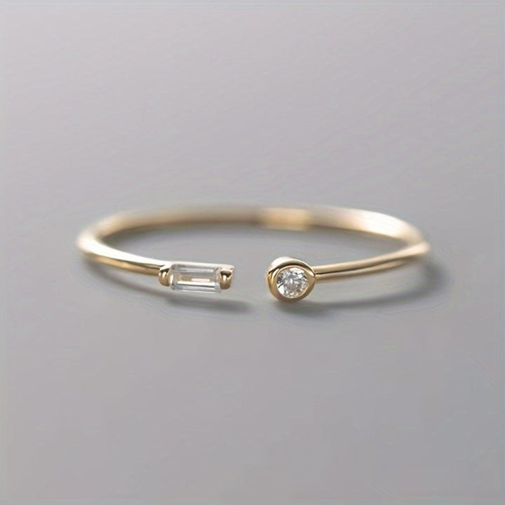 Minimalistischer Zirkonia-Band-Ring