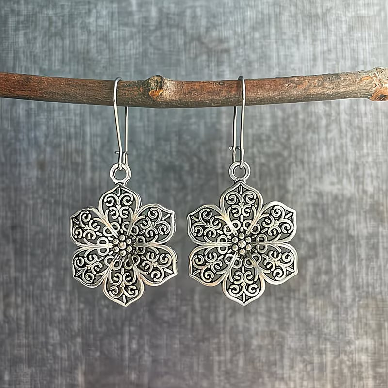 Vintage Boho Blüten-Ohrringe