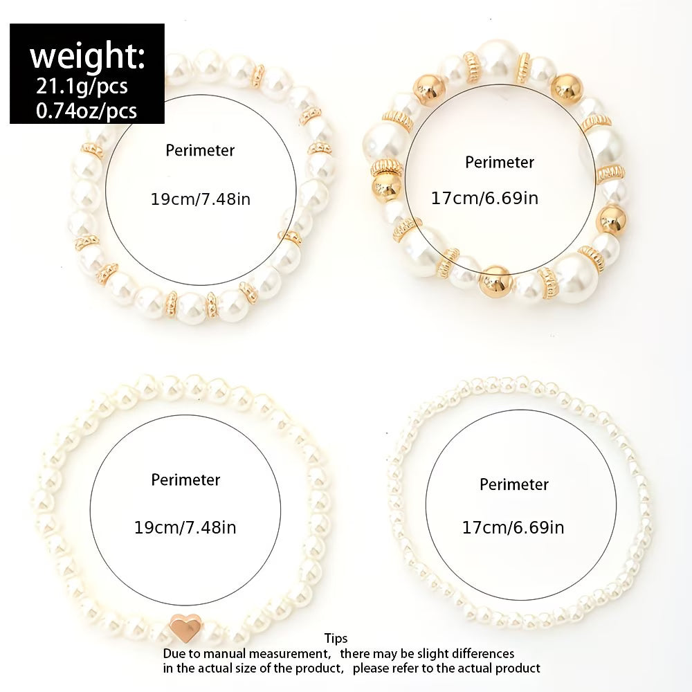 Perlen-Stapel-Armband 8er-Set