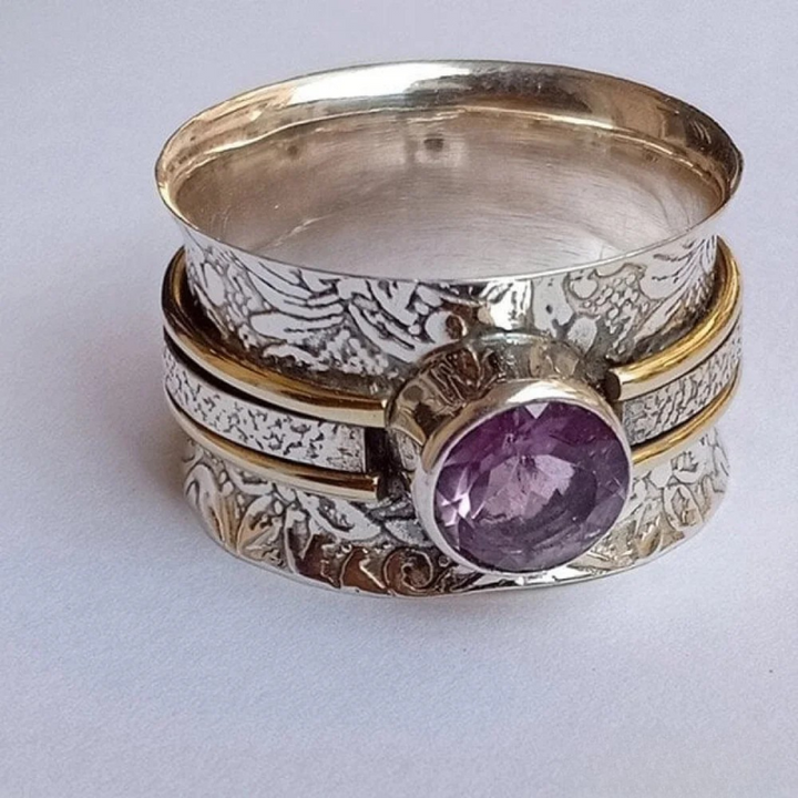 Boho Meditationsring mit Kristall