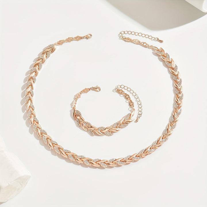 Elegantes Glas-Strass Fischschwanz-Set