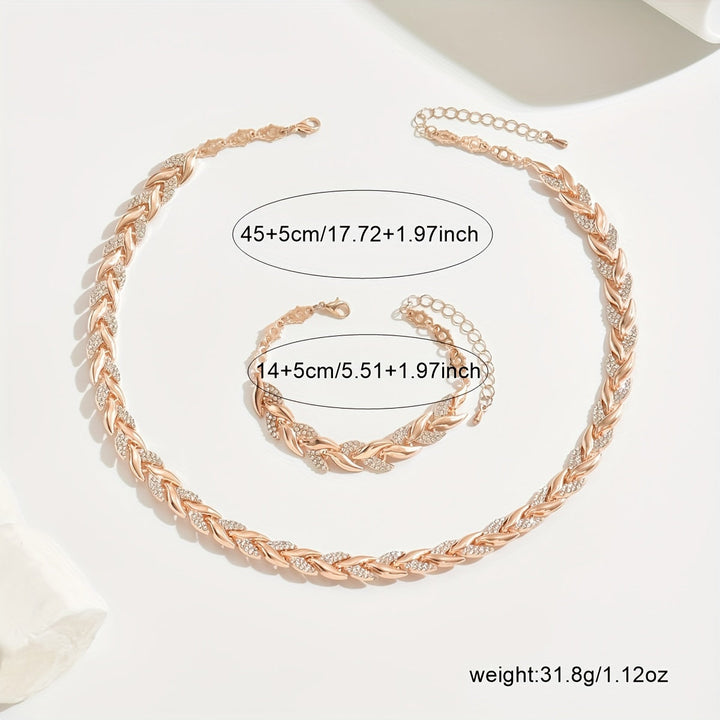 Elegantes Glas-Strass Fischschwanz-Set