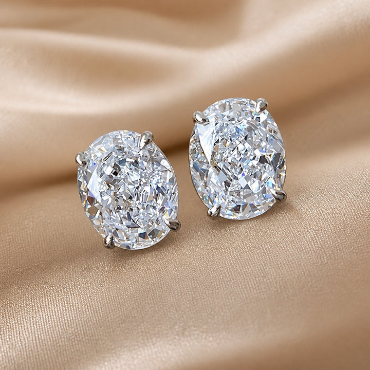 Timeless White Gold Zirconia Earrings