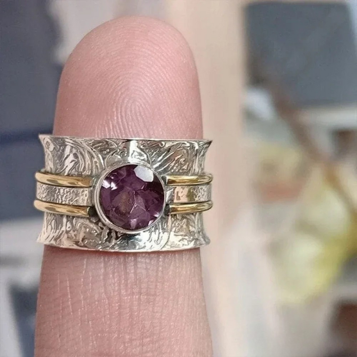 Boho Meditationsring mit Kristall