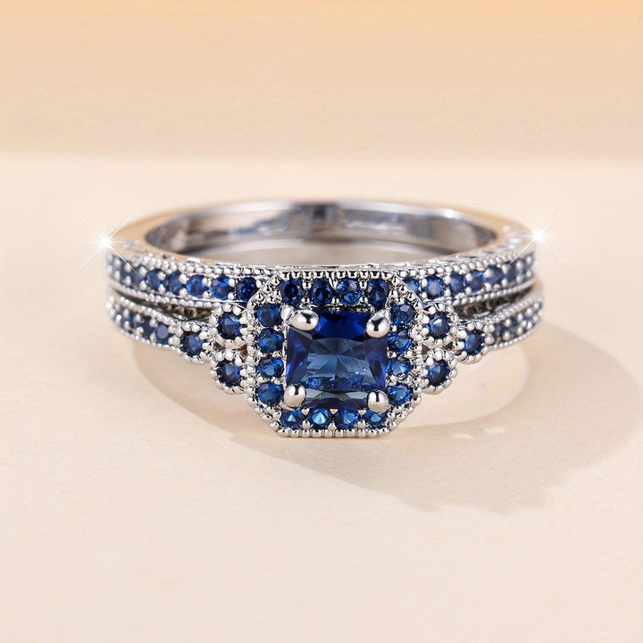 Vionetta Sapphire Mosaic Ring Set