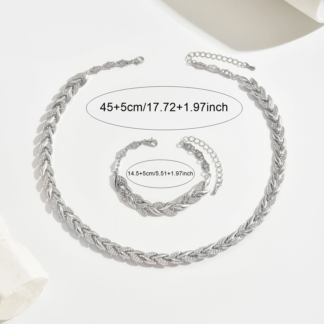 Elegantes Glas-Strass Fischschwanz-Set