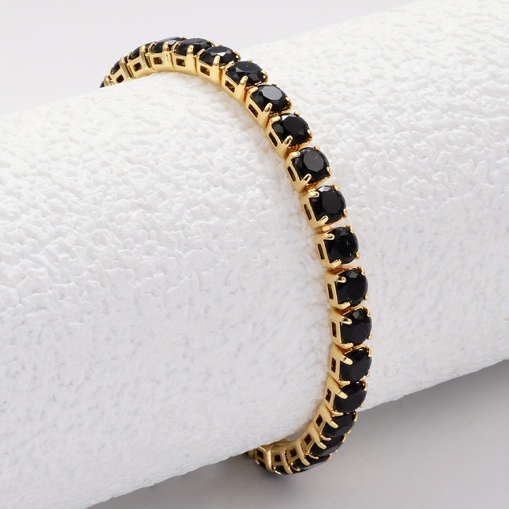 Raffiniertes Gold-Armband im Quadratschliff