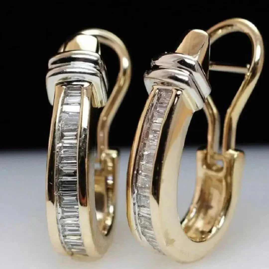 Vintage Ohrringe mit Gold und Diamanten