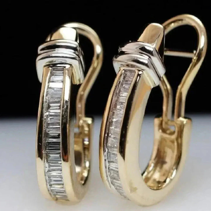 Vintage Ohrringe mit Gold und Diamanten