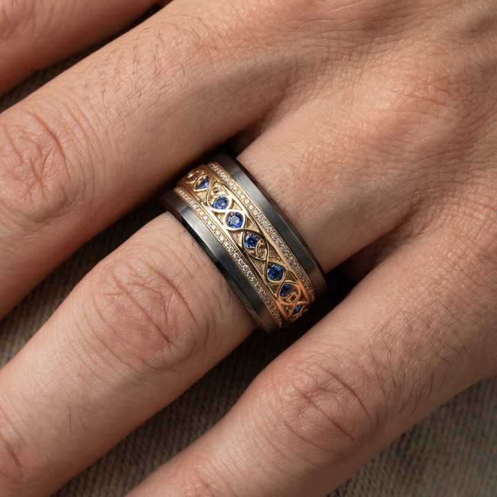 Goldener Unendlichkeitsring im Vintage Stil
