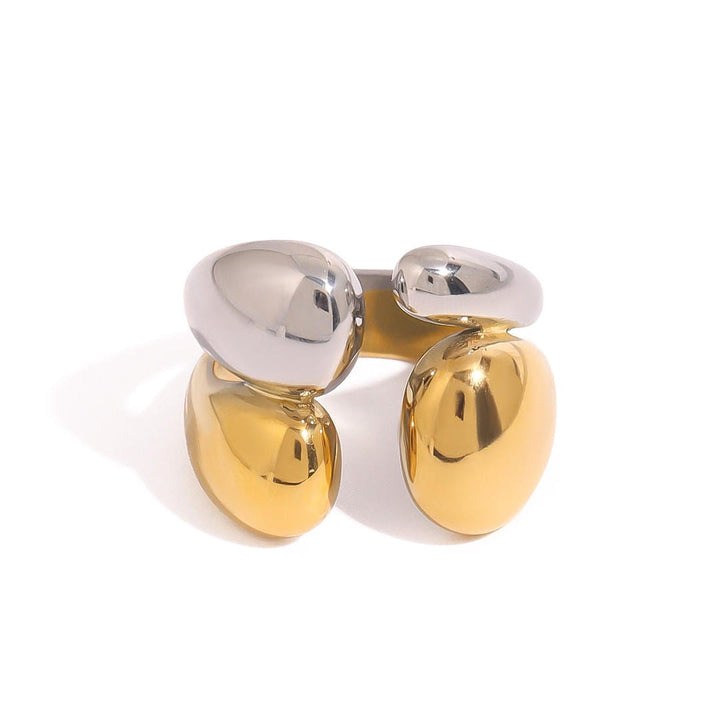 Bicolor Gold Silber Stapelring