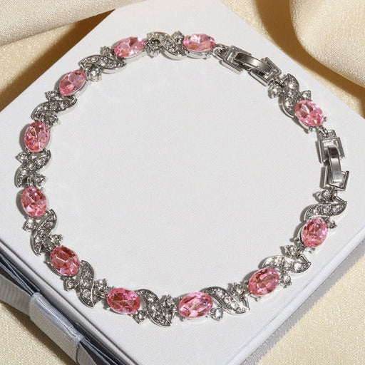 Elegantes Rosé Saphir-Armband