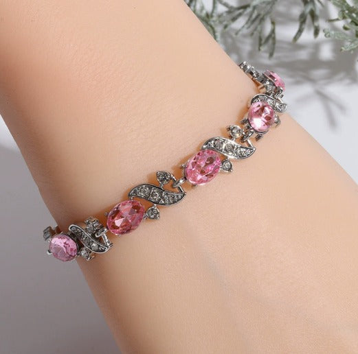Elegantes Rosé Saphir-Armband