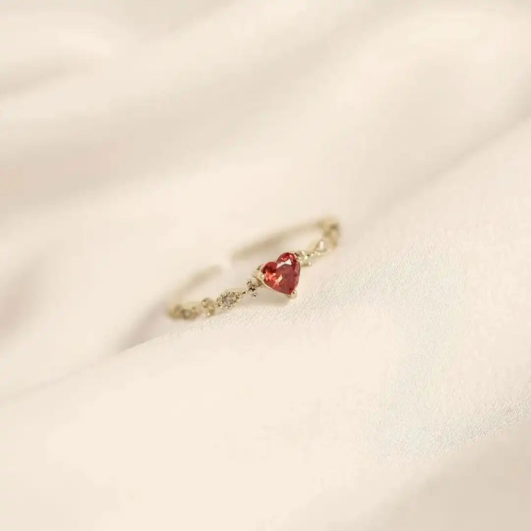 Herzstein Marquise Akzent-Band-Ring