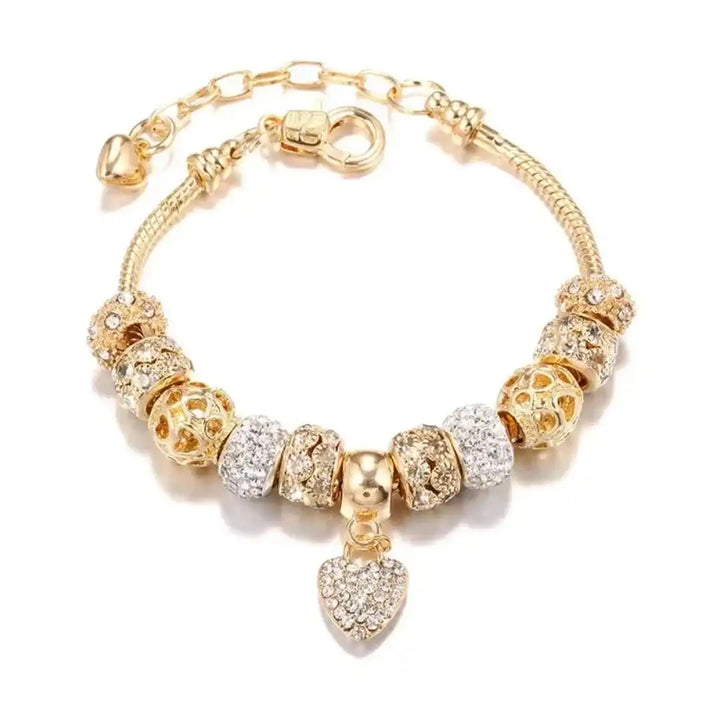 Massives goldenes Herz-Armband