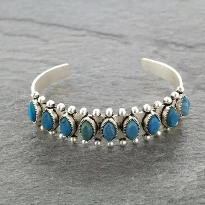 Vintage Tibet Silver Stone Bracelet