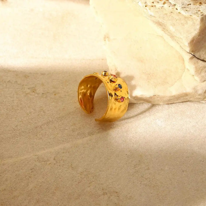 Vintage Gold Zirkonia-Ring