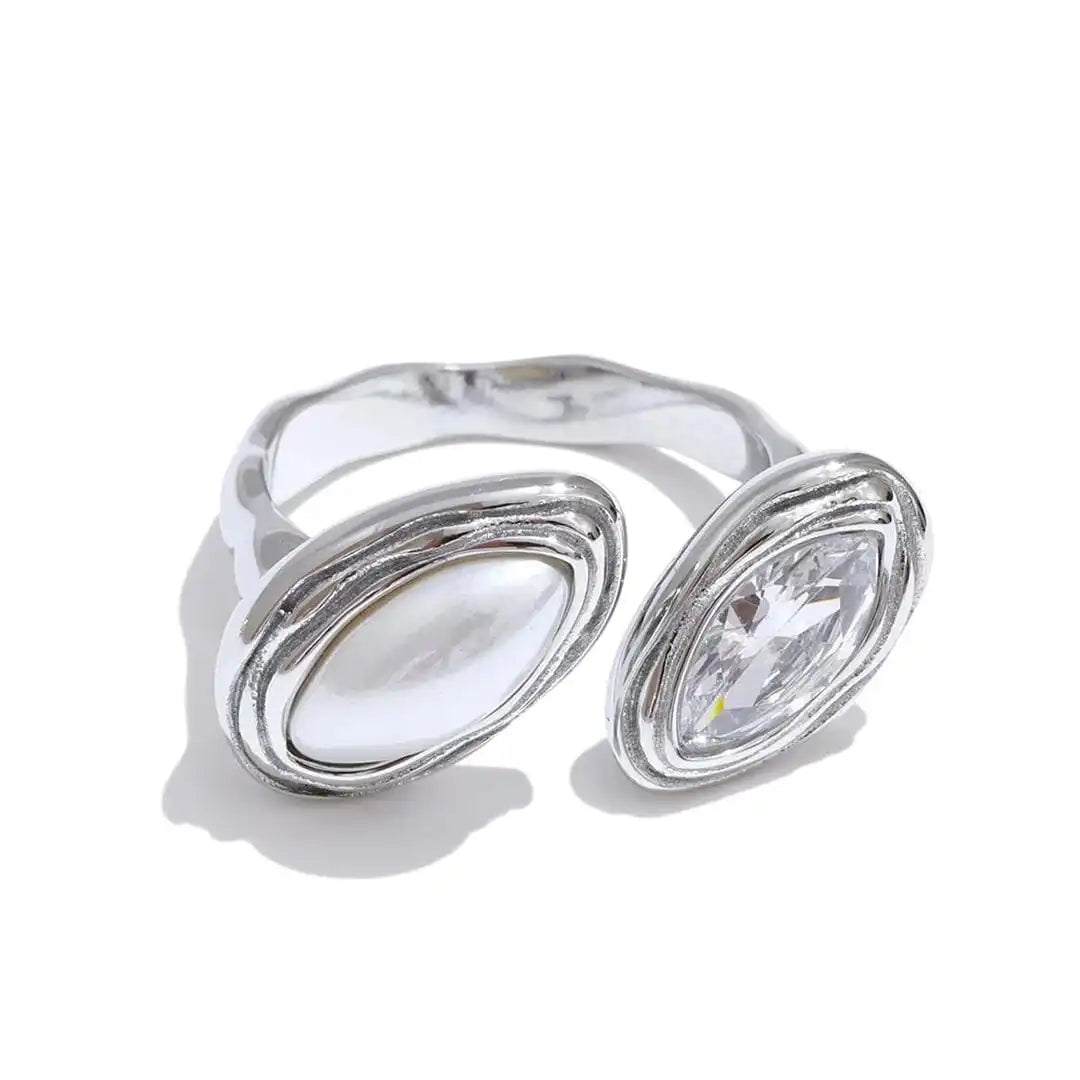 Doppelter Marquise-Bypass-Ring