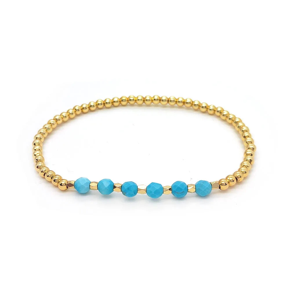Markantes Türkis-Charm-Armband