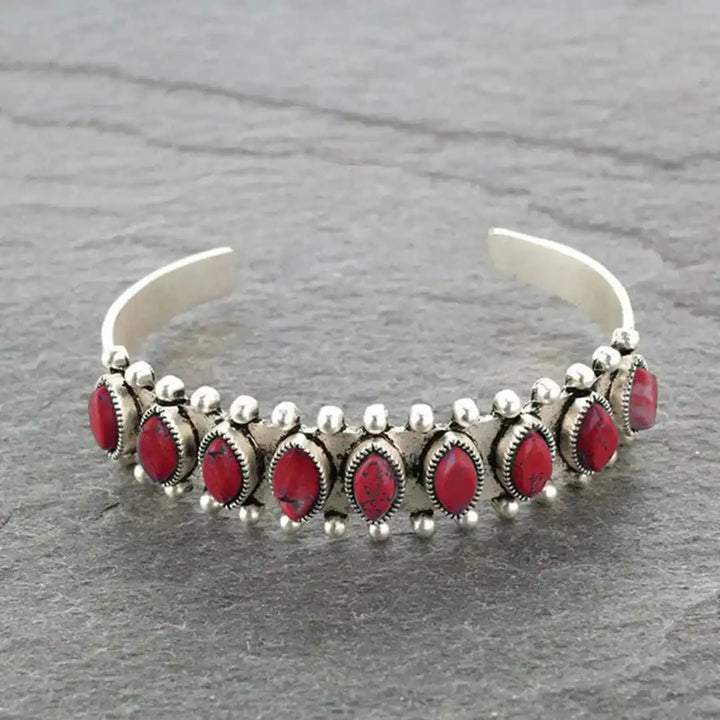 Vintage Tibet Silver Stone Bracelet