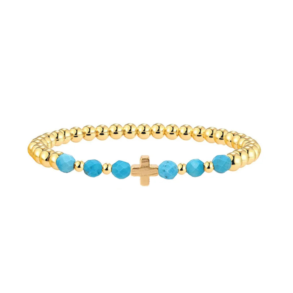 Markantes Türkis-Charm-Armband