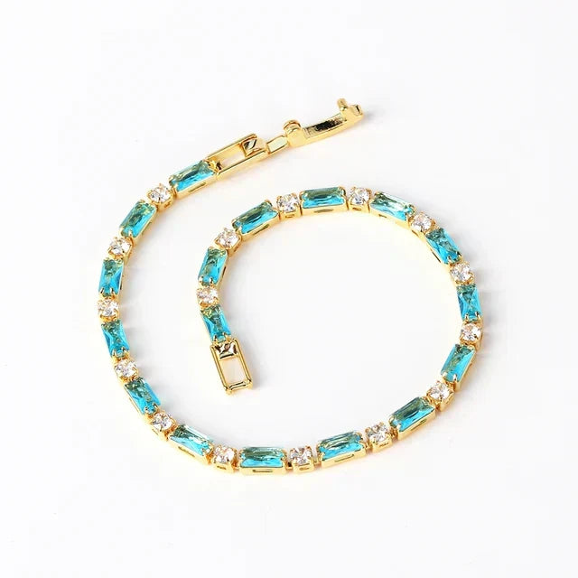 Anmutiges Türkis-Gold-Armband