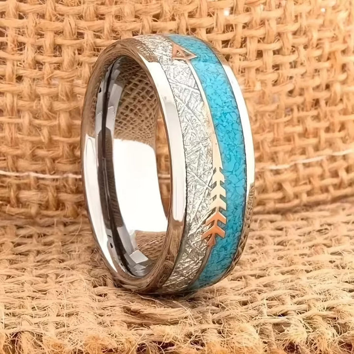 Antique Enamel Silver Ring