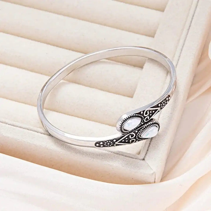 Vintage Bracelet with Colorful Gems and Tribal Design