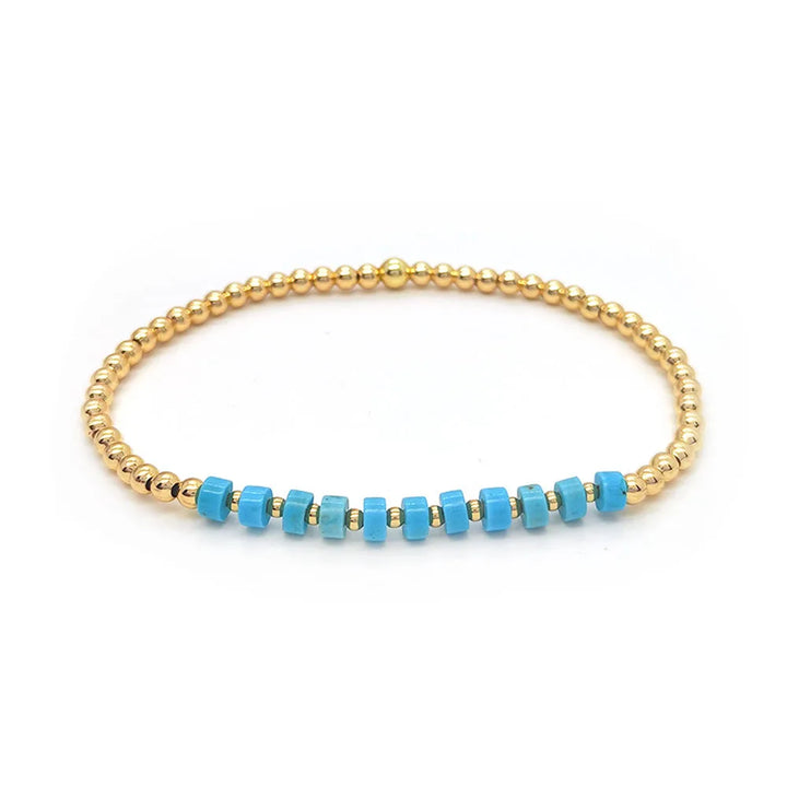 Markantes Türkis-Charm-Armband