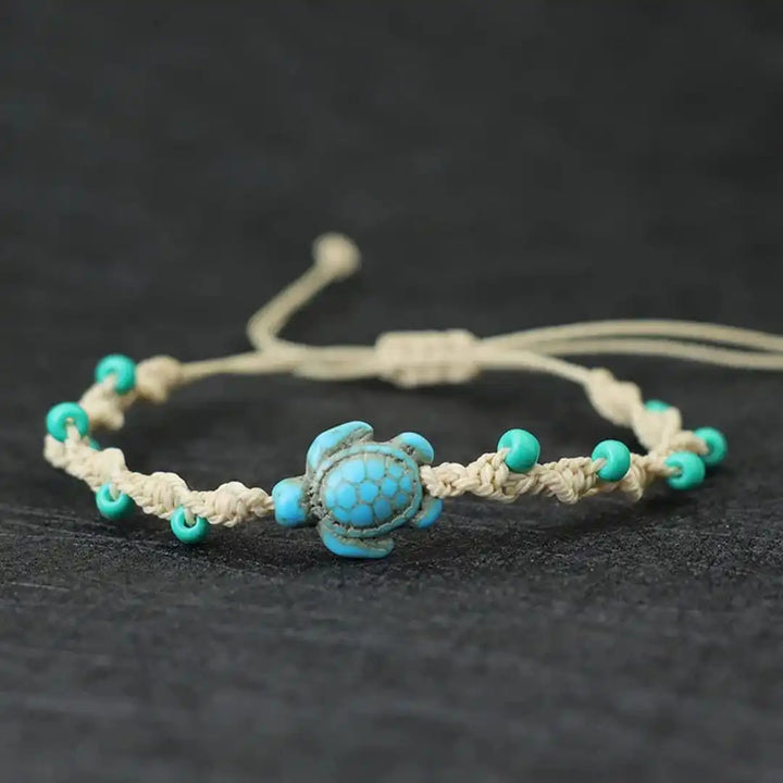 Bohemian Turtle Beaded Rope Bracelet