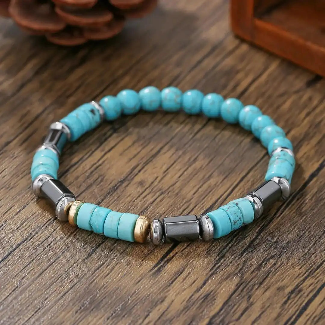 Bohemian Beaded Turquoise Stone Bracelet