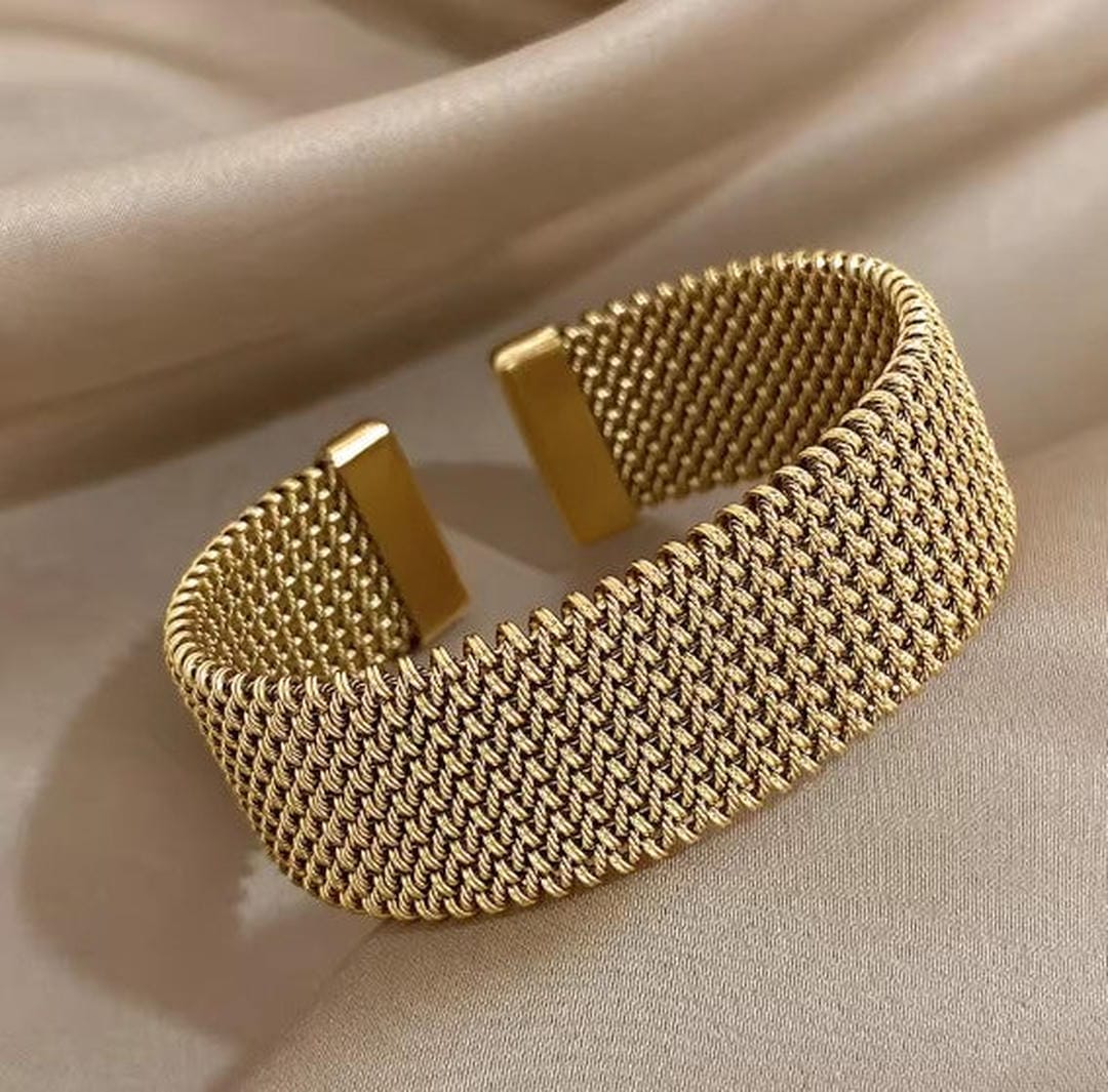 Vintage geflochtenes offenes klassisches Mesh-Armband