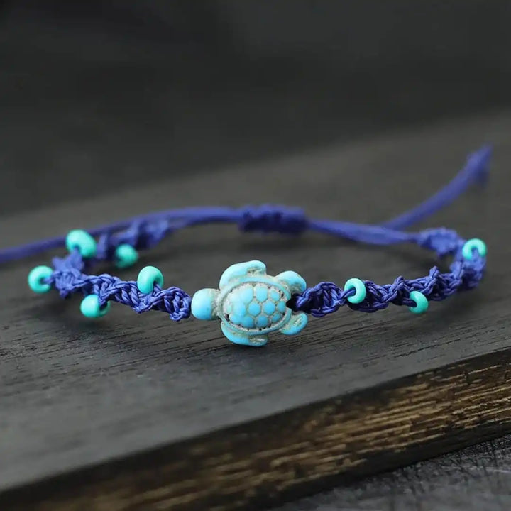 Bohemian Turtle Beaded Rope Bracelet