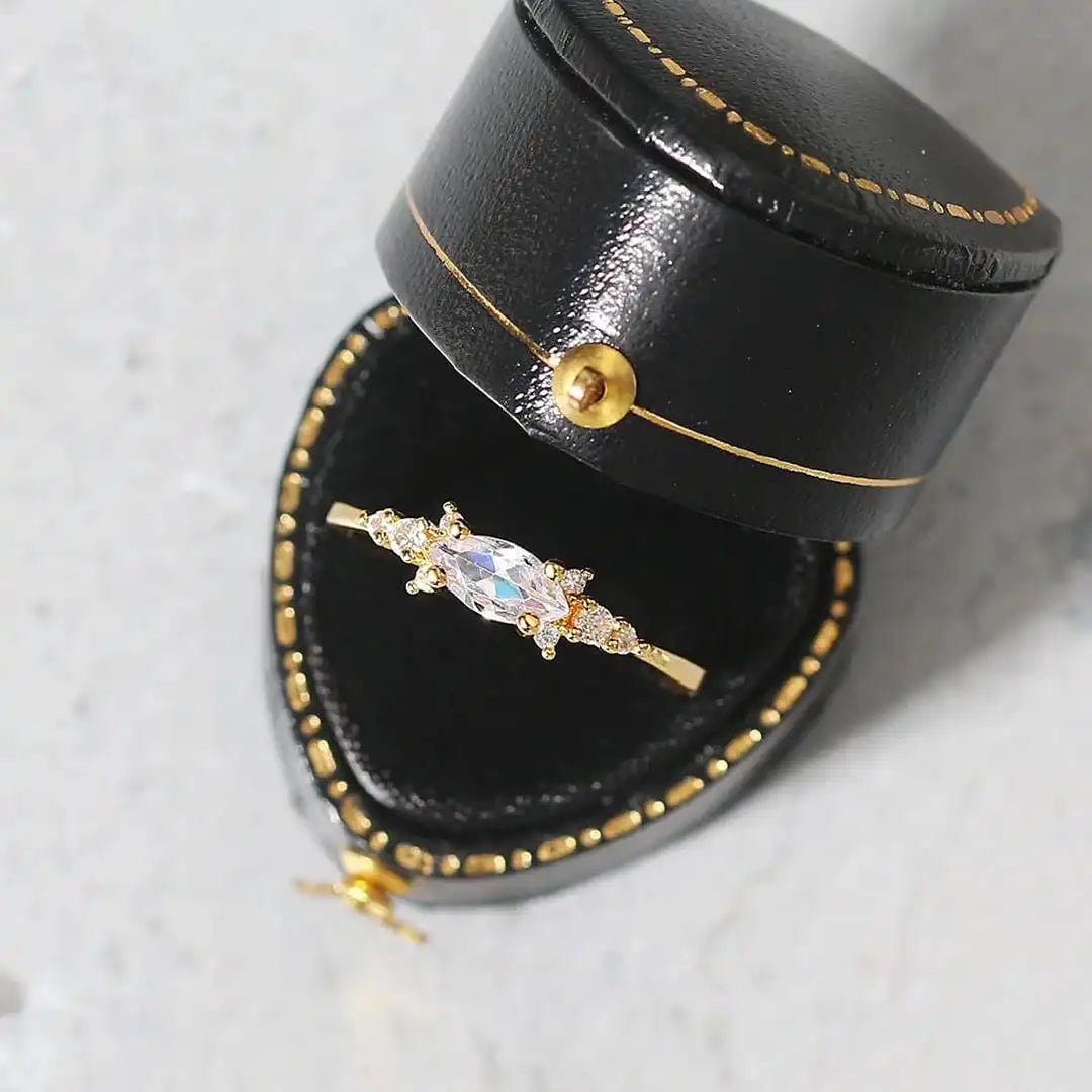 Mila goldenes Ring-Set
