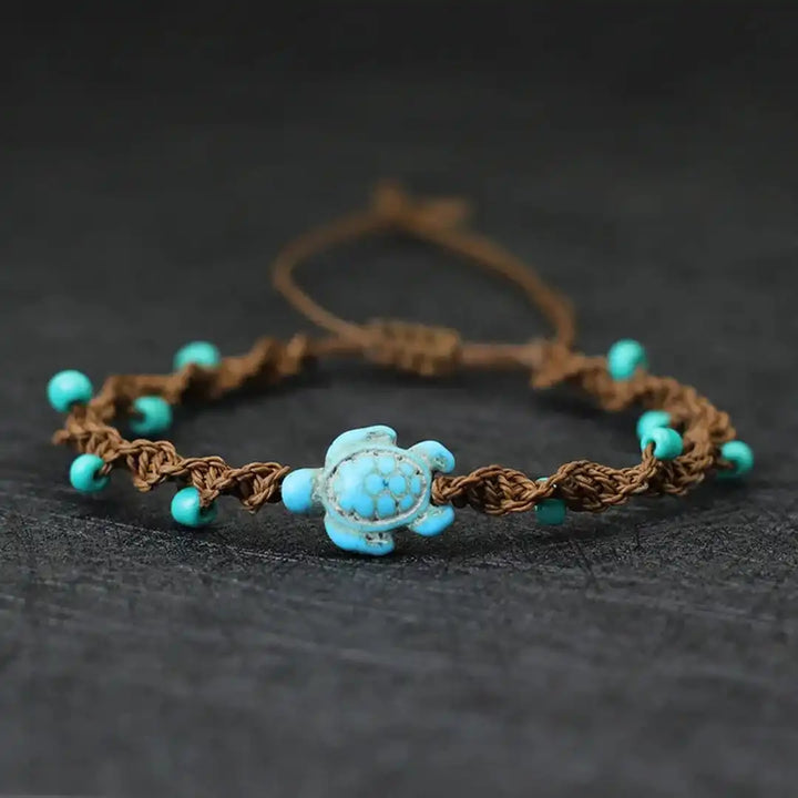 Bohemian Turtle Beaded Rope Bracelet