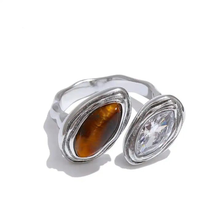 Doppelter Marquise-Bypass-Ring