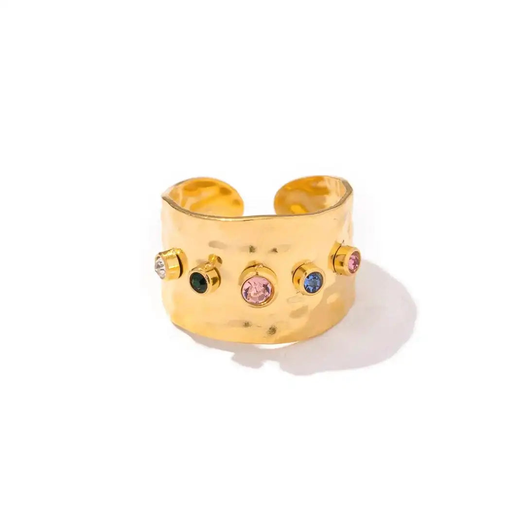 Vintage Gold Zirkonia-Ring