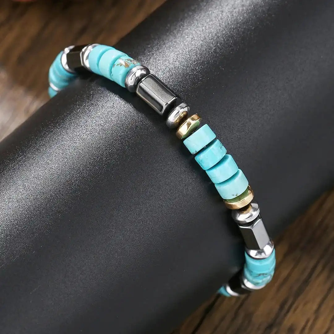 Bohemian Beaded Turquoise Stone Bracelet