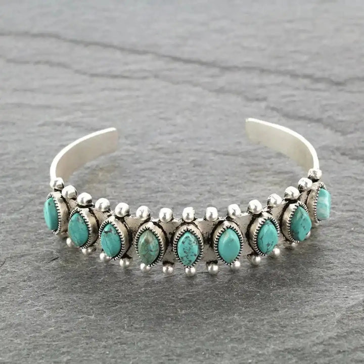 Vintage Tibet Silver Stone Bracelet