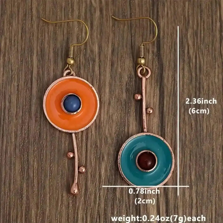 Antique Bronze Color Stone Earrings