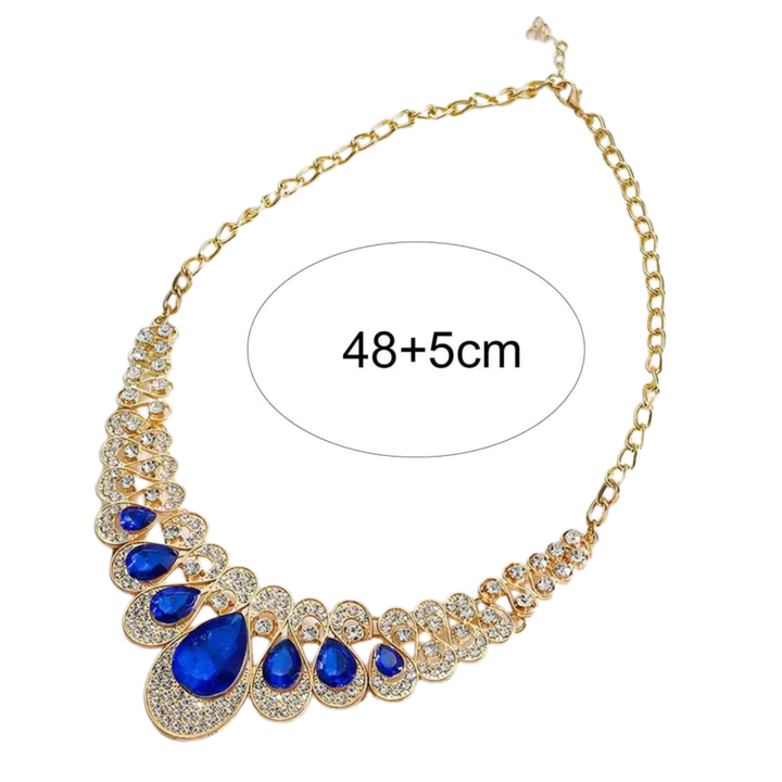 Royal Sapphire Statement Jewellery Set – Gold