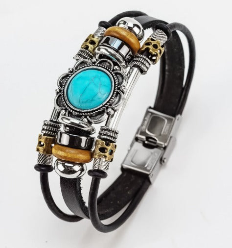 Vintage Türkis-Armband mit Schnalle